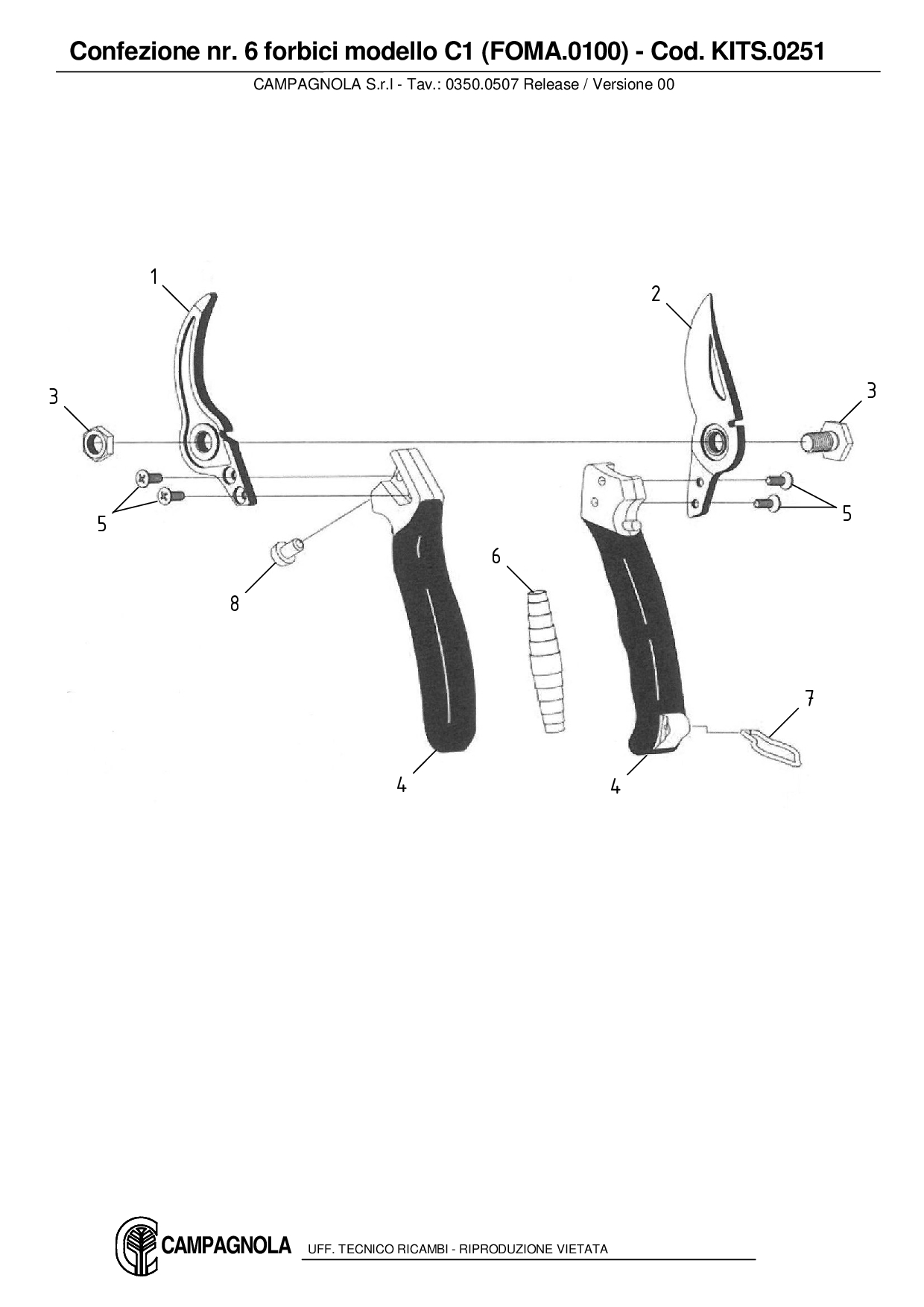 KITS.0251_Confezione nr. 6 forbici modello C1 (FOMA.0100)